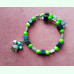 Large bracelet, rebel green and black